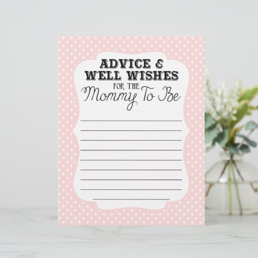 Baby shower Advice en wenst dat mama wordt (Staand voorkant)