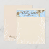 Baby shower Advice Kaart "Blue Turtle" (Voorkant / Achterkant)