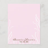 Baby shower Advice Kaart "Roze schildpad" (Achterkant)