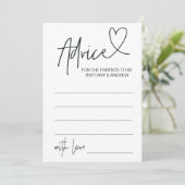 Baby shower advies Kaart gepersonaliseerd (Staand voorkant)