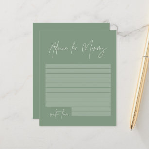 Baby shower advies voor mama modern sage groen