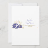 Baby shower Adviezen kaart paarse thema (Achterkant)