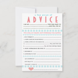 baby shower Adviezenkaarten Kaart