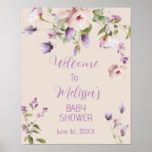 Baby shower Affiche de bienvenue Magnolia Blooms (Devant)
