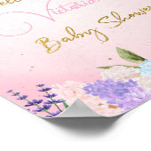 Baby shower Affiche de bienvenue, papillons arc-en (Coin)