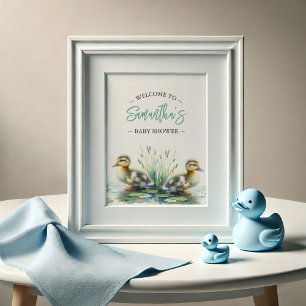 Baby shower Affiches Canard Affiche de bienvenue B