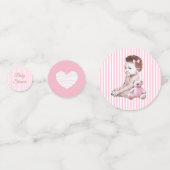 Baby shower afro-américain de bébé fille Confetti (Devant)