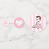 Baby shower afro-américain de bébé fille Confetti (Derrière)