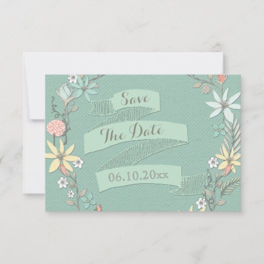 baby shower - afwerking - afdruk - spaar de datum  kaart (Voorkant)