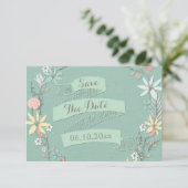 baby shower - afwerking - afdruk - spaar de datum  kaart (Staand voorkant)