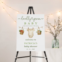 Baby shower agricole Affiche de bienvenue