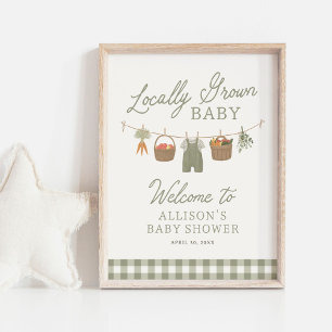 Baby shower agricole Affiche de bienvenue