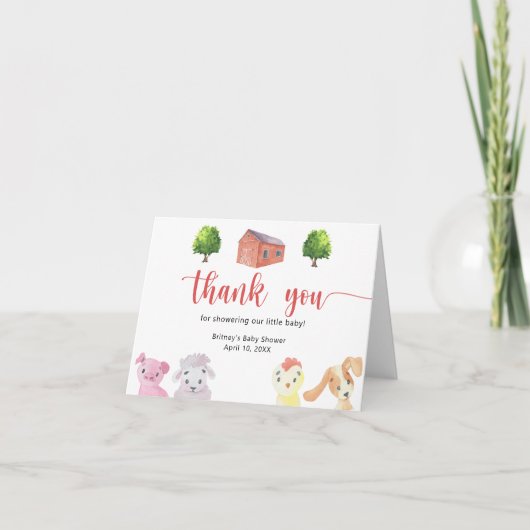 Baby shower agricole - merci (Devant)