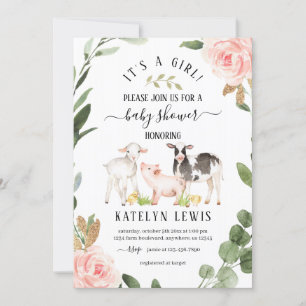 Baby shower agricole verdoyant Invitation