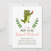 Baby shower Alligator bébé doux Invitation (Devant)