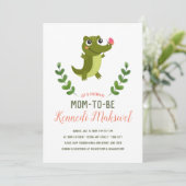 Baby shower Alligator bébé doux Invitation (Debout devant)