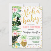 Baby shower Aloha Invitation Baby shower tropical (Devant)