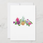 Baby shower Aloha Luau Flamant rose Invitation (Dos)