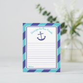 Baby shower Ancre bleu Mots de conseil (Debout devant)