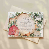 Baby shower Animaux de ferme Invitation