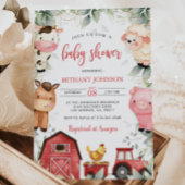 Baby shower Animaux de ferme Invitation