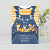 Baby shower Animaux de WOODLAND Invitation (Debout devant)