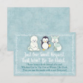 Baby shower Animaux D'Hiver Apportez Une Carte De  (Devant / Derrière)