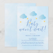 Baby Shower Annulering Blauwe Shower per Post Kaart (Voorkant / Achterkant)