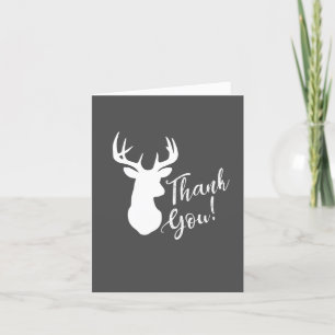 Baby shower Antlers Girl Pink Bedankkaart