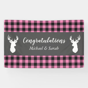 Baby shower Antlers Girl Pink Spandoek