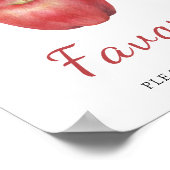 Baby shower Apple - Affiche Faveurs (Coin)