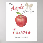 Baby shower Apple - Affiche Faveurs (Devant)