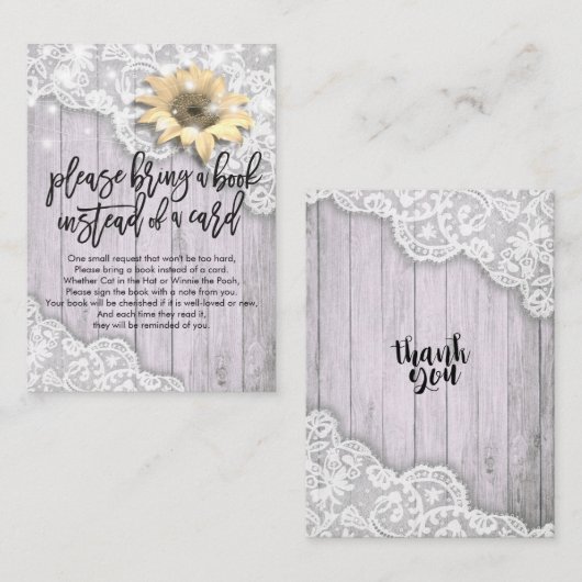 Baby shower Apportez un livre au lieu d'une carte (Devant / Derrière)