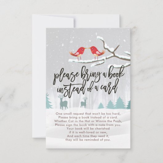 Baby shower Apportez un livre au lieu d'une carte (Devant)