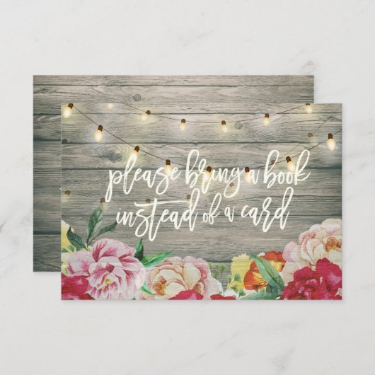 Baby shower Apportez un livre au lieu d'une carte (Devant / Derrière)