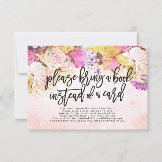 Baby shower Apportez un livre au lieu d'une carte (Devant)