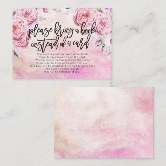Baby shower Apportez un livre au lieu d'une carte (Devant / Derrière)