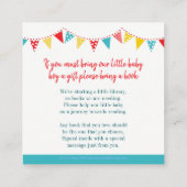 Baby shower aqua rocking cheval réserver cartes de (Dos)