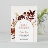 Baby shower Arc d'automne Foil Invitation (Debout devant)