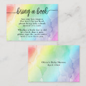 Baby shower arc-en-ciel Apportez une carte d'inser (Devant / Derrière)