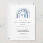 Baby shower arc-en-ciel bleu par invitation par co (Devant)