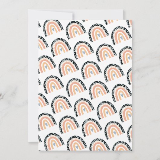 Baby shower Arc-en-ciel Boho Invitation neutre gen (Dos)