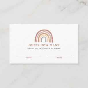 Baby shower arc-en-ciel devine combien de cartes