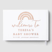 Baby shower arc-en-ciel doux bienvenue (Verso)