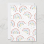 Baby shower arc-en-ciel Invitation genre neutre (Dos)