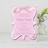 baby shower arc rose Invitation 2 (Debout devant)