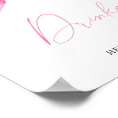 Baby shower arc rose - Poster de boissons (Coin)