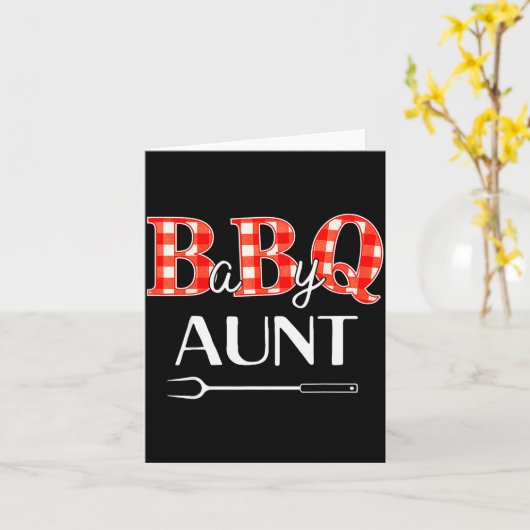 Baby Shower Aunt Bbq Party Cute Matching Family Kaart (Gele Bloem)
