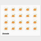 Baby shower autocollant petit citrouille d'envelop (Feuille)