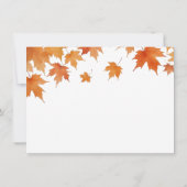 Baby shower Automne Famille Traditions Carte de je (Dos)